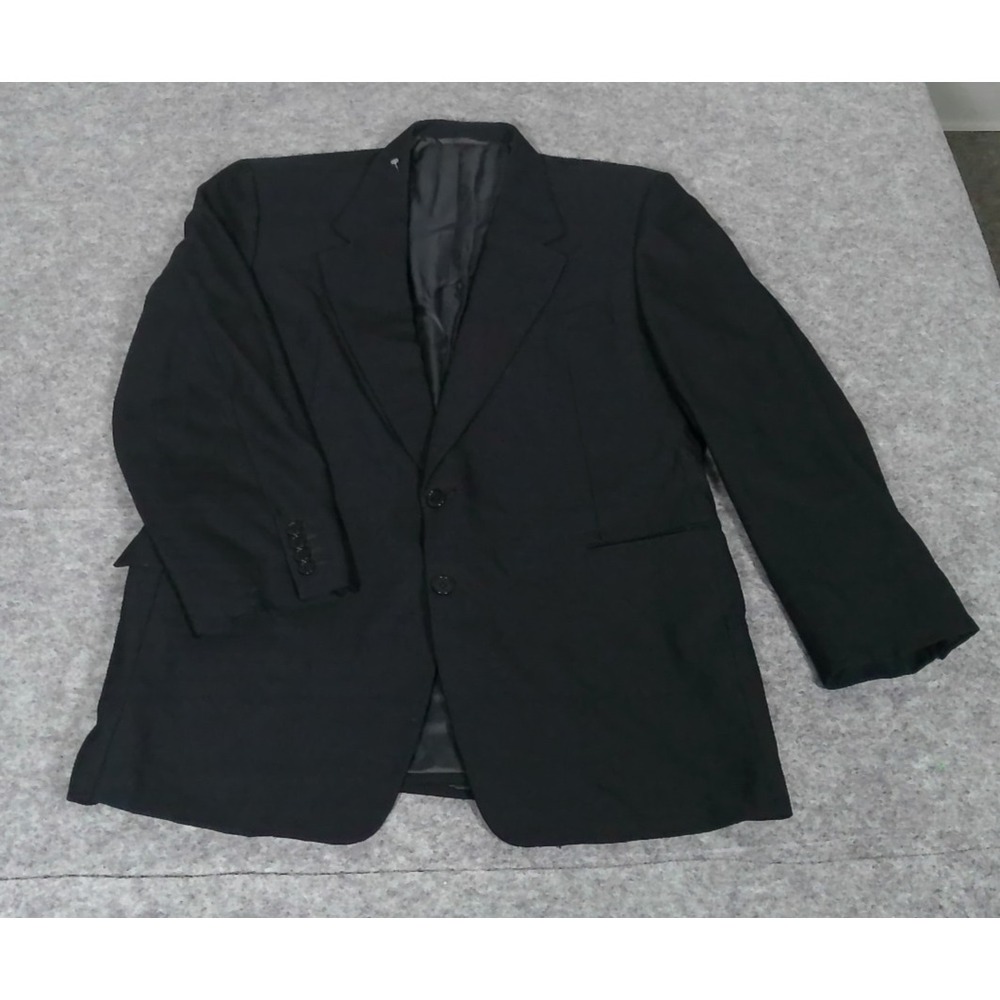 Hickey Freeman Barneys New York Boardroom 46L 100% Wool Blazer Sport Coat Navy